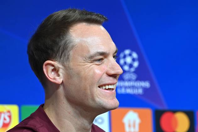 Manuel NEUER Goalkeeper Bayern Muenchen , single picture,cropped single motif,portrait,portrait,portrait Football Champions League Group Stage 4 Matchday FC Bayern Muenchen Galatasaray Istanbul PRESS CONFERENCE on 07 11 2023, Â