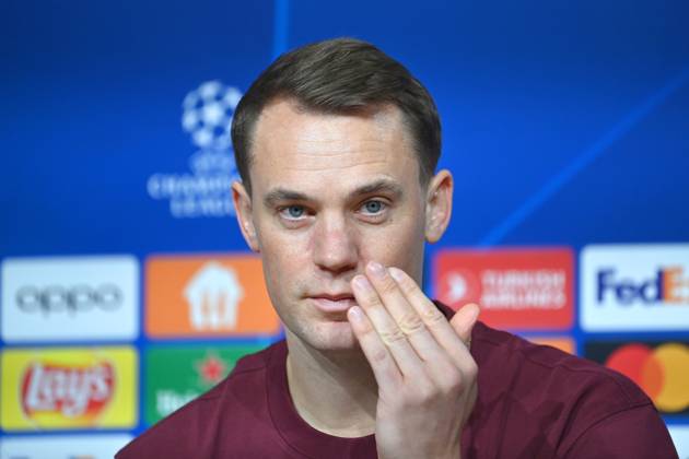 Manuel NEUER Goalkeeper Bayern Muenchen , single picture,cropped single motif,portrait,portrait,portrait Football Champions League Group Stage 4 Matchday FC Bayern Muenchen Galatasaray Istanbul PRESS CONFERENCE on 07 11 2023, Â