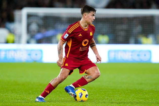Paulo Dybala of AS Roma in action during the Serie A match between SS Lazio and AS Roma at Stadio Olimpico Rome Italy on 12 November 2023. Rome Stadio Olimpico Rome Italy Copyright: xPhotoxSportxPicsx SP24-755-108