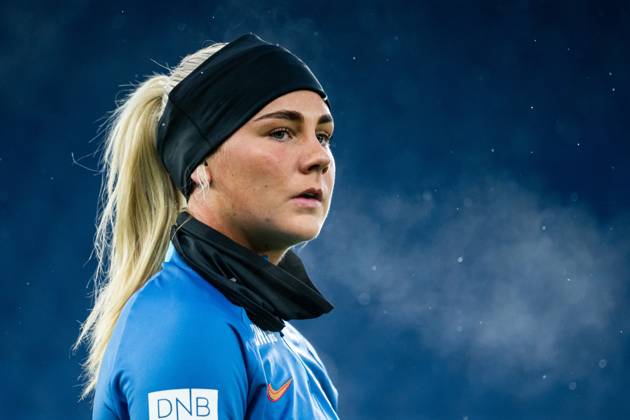231128 Cathinka Tandberg of the Norwegian women s national football team during a training session on November 28, 2023 in Oslo Photo Vegard Grott BILDBYRAN kod VG VG0562 bbeng fotboll football soccer fotball norge norway women dam nations league träning practice training trening Copyright: VEGARDxGRoTT BB231128VG034