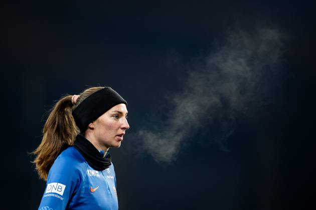 231204 Marit Bratberg Lund of the Norwegian women s national football team during a training session on December 4, 2023 in Sankt Pölten Photo Vegard Grott BILDBYRAN code VG VG0567 bbeng fotboll football soccer fotball norge norway women dam nations league träning practice training trening st pölten  Copyright: VEGARDxGRoTT BB231204VG007