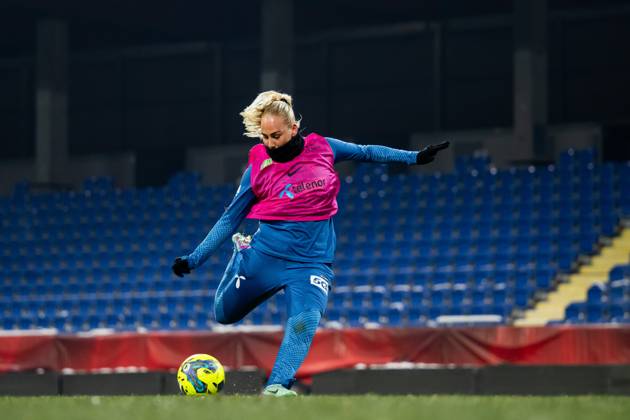 231204 Cathinka Tandberg of the Norwegian women s national football team during a training session on December 4, 2023 in Sankt Pölten Photo Vegard Grott BILDBYRAN code VG VG0567 bbeng fotboll football soccer fotball norge norway women dam nations league träning practice training trening st pölten Copyright: VEGARDxGRoTT BB231204VG072