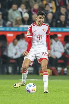 Aleksandar PAVLOVIC FC Bayern Muenchen, 45 Leverkusen, Soccer 1 Bundesliga 21 Matchday, Matchday 21, Bayer Leverkusen FC Bayern Muenchen, 10 02 2024, BayArena, Leverkusen DFL regulations prohibit any use of photographs as image sequences and or quasi video Â