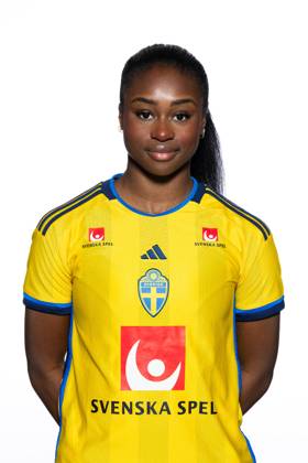 240227 Monica Jusu Bah of the Swedish women s national football team poses for a portrait on February 27, 2024 in Stockholm Photo Johanna Säll BILDBYRAN code JL JL0350 fotboll football soccer fotball porträtt portraits sverige sweden dam bbeng  Copyright: JOHANNAxSÄLL BB240227BB309