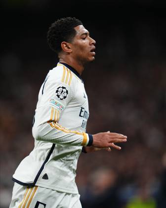 ESP: Real Madrid v RB Leipzig. UEFA Champions League match. Round of 16. Jude Bellingham of Real Madrid celebrates the 1-0 scored by his teammate Vinicius Juniorduring the UEFA Champions League match, Round of 16, second leg, between Real Madrid and RB Leipzig played at Santiago Bernabeu Stadium on March 6, 2023 in Madrid Spain. kpng Copyright: xBaguxBlancox xPRESSINPHOTOx PS_240306_385