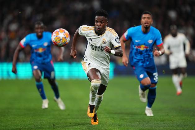 ESP: Real Madrid v RB Leipzig. UEFA Champions League match. Round of 16. Vinicius Junior of Real MadridVinicius Junior of Real Madridduring the UEFA Champions League match, Round of 16, second leg, between Real Madrid and RB Leipzig played at Santiago Bernabeu Stadium on March 6, 2023 in Madrid Spain. kpng Copyright: xBaguxBlancox xPRESSINPHOTOx PS_240306_407