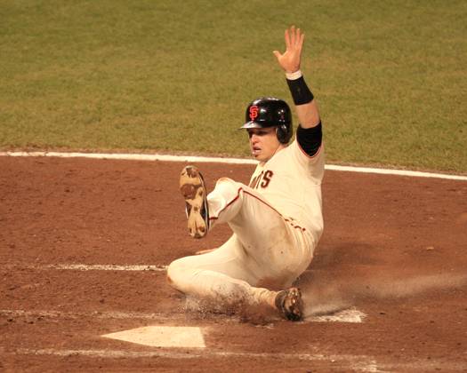 MLB, Baseball Herren, USA National League Division Series Atlanta Braves vs San Francisco Giants OCT 07 October 07, 2010: San Francisco,CA. Giants catcher Buster Posey 28 scored the Giants only run, during the National League Division Series game 1 between the Wild Card Atlanta Braves and the National League West San Francisco Giants at AT&T Park in San Francisco,California. The Giants beat the Braves 1-0. Jeff Trouette CSM.(Credit Image: Â Jeff Trouette Cal Media) San Francisco California U.S. EDITORIAL USE ONLY Copyright: xx ZUMA-20101007_zaf_cj3_006.jpg JeffxTrouettex csmphoto371676
