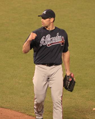 MLB, Baseball Herren, USA National League Division Series Atlanta Braves vs San Francisco Giants OCT 08 October 08, 2010: San Francisco,CA. Braves winning pitcher Kyle Farnsworth 43 pumps his fist after the last out, during the National League Division Series game 2, between the Wild Card Atlanta Braves and the National League West San Francisco Giants at AT&T Park in San Francisco,California. The Braves beat the Giants in 11 innings 5-4. Jeff Trouette CSM.(Credit Image: Â Jeff Trouette Cal Media) San Francisco California U.S. EDITORIAL USE ONLY Copyright: xx ZUMA-20101008_zaf_cj3_014.jpg JeffxTrouettex csmphoto371866