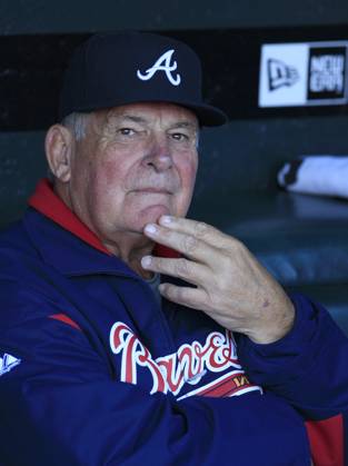 MLB, Baseball Herren, USA National League Division Series Atlanta Braves vs San Francisco Giants OCT 08 October 08, 2010: San Francisco,CA. Braves Manager Bobby Cox 6, before the National League Division Series game 2, between the Wild Card Atlanta Braves and the National League West San Francisco Giants at AT&T Park in San Francisco,California. The Braves beat the Giants in 11 innings 5-4. Jeff Trouette CSM.(Credit Image: Â Jeff Trouette Cal Media) San Francisco California U.S. EDITORIAL USE ONLY Copyright: xx ZUMA-20101008_zaf_cj3_002.jpg JeffxTrouettex csmphoto371879