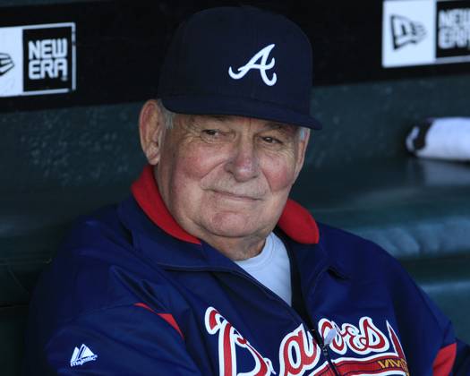 MLB, Baseball Herren, USA National League Division Series Atlanta Braves vs San Francisco Giants OCT 08 October 08, 2010: San Francisco,CA. Braves Manager Bobby Cox 6, before the National League Division Series game 2, between the Wild Card Atlanta Braves and the National League West San Francisco Giants at AT&T Park in San Francisco,California. The Braves beat the Giants in 11 innings 5-4. Jeff Trouette CSM.(Credit Image: Â Jeff Trouette Cal Media) San Francisco California U.S. EDITORIAL USE ONLY Copyright: xx ZUMA-20101008_zaf_cj3_018.jpg JeffxTrouettex csmphoto371920