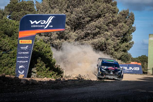 FIA WRC, Motorsport Rallye, WM Rally Italia Sardegna 2024 The driver Elfyn Evans and his co-driver Scott Martin are driving a Toyota GR Yaris Rally1 during Day 1 of Rally Italia Sardegna 2024 Alghero Italy  Copyright: xFedericoxManonix originalFilename:manoni-notitle240531_npHvN