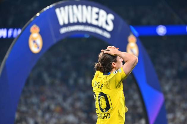 Marcel SABITZER Borussia Dortmund after award ceremony, disappointment, frustration, disappointed, frustrated, dejected, action, single image, cropped single motif, half figure, half figure, Football UEFA Champions League Final Borussia Dortmund Real Madrid 0 2 on 01 06 2024, Wembley Stadium London