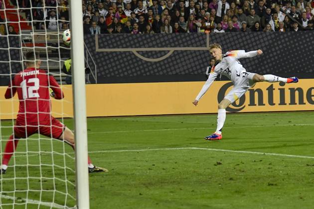 Penalty area scene goal chance by Maximilian Beier 14, Germany 03 06 2024 International soccer match Germany vs Ukraine, Max Morlock Stadium, Nuremberg, Bayern Germany Copyright: xpepphotox xHorstxMauelshagenx pep00321, pep_20240603_hm