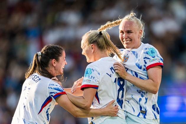 240604 Frida Maanum of Norway celebrates after scoring the 1 1 goal during the UEFA Women s Euro Qualifier football match between Italy and Norway on June 4, 2024 in Ferrara Photo Marius Simensen BILDBYRAN COP 238 bbeng dam em kvalisering em kvalifisering kvinner em kvalik football fotball italy jubel landskamp norge norway soccer uefa euro qualifier Copyright: MARIUSxSIMENSEN BB240604BB912