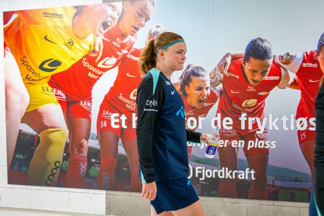 240710 Signe Gaupset of the Norwegian women s national football team after a training session on July 10, 2024 in Bergen Photo Vegard Grott BILDBYRAN kod VG VG0624 bbeng fotboll football soccer fotball norge norway women dam uefa euro qualifier em kvalifisering kvinner em kvalik em kval träning practice training trening  Copyright: VEGARDxGRoTT BB240710VG001