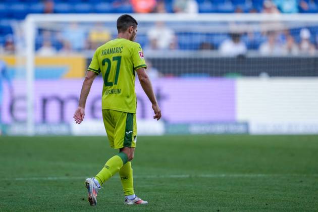 Andrej Kramaric Hoffenheim, 27 , TSG 1899 Hoffenheim player, looking disappointed, disappointment, frustration, disappointed, pessimistic, after conceding the 0 2 goal, action, action scene, 10 08 2024, Sinsheim Germany , Football, Test match, TSG 1899 Hoffenheim FC Fulham, DFB DFL REGULATIONS PROHIBIT ANY USE OF PHOTOGRAPHS AS IMAGE SEQUENCES AND OR QUASI VIDEO xozx