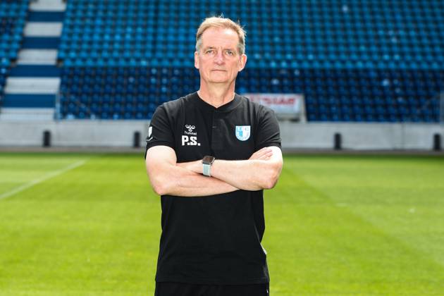 Coach Petrik Sander, 1 FC Magdeburg Soccer NOFV Oberliga Süd portrait appointment 2023 2024 official photo appointment 1 FC Magdeburg U23 in the MDCC Arena in Magdeburg portrait, portrait, single picture, Germany, Soccer, Men, GER, 26 07 2023 Christian Schroedter