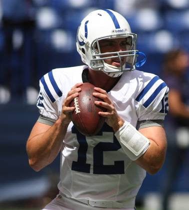 NFL, American Football Herren, USA 2012: Rams vs Colts AUG 12 August 12, 2012: during an NFL game between the St. Louis Rams and the Indianapolis Colts at Lucas Oil Stadium in Indianapolis, IN.(Credit Image: Pat Lovell Cal Media) Indianapolis Indiana United States EDITORIAL USE ONLY Copyright: xx ZUMA-20120812_zaf_c04_008.jpg PatxLovellx csmphoto628119