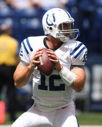 NFL, American Football Herren, USA 2012: Rams vs Colts AUG 12 August 12, 2012: during an NFL game between the St. Louis Rams and the Indianapolis Colts at Lucas Oil Stadium in Indianapolis, IN.(Credit Image: Pat Lovell Cal Media) Indianapolis Indiana United States EDITORIAL USE ONLY Copyright: xx ZUMA-20120812_zaf_c04_017.jpg PatxLovellx csmphoto628134