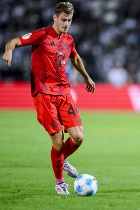 Josip Stanisic FC Bayern Muenchen in action, on the ball, single action during the DFB Pokal First Round match between SSV Ulm 1846 Fussball and FC Bayern Muenchen at Donaustadion on August 16, 2024 in Ulm, Germany Photo by Harry Langer DeFodi Images Josip Stanisic FC Bayern Muenchen controls the Ball during the DFB Pokal First Round match between SSV Ulm 1846 Fussball and FC Bayern Muenchen at Donaustadion on August 16, 2024 in Ulm, Germany Photo by Harry Langer DeFodi Images DFB DFL REGULATIONS PROHIBIT ANY USE OF PHOTOGRAPHS AS IMAGE SEQUENCES AND OR QUASI VIDEO Photo by Harry Langer DeFodi Images DFB DFL REGULATIONS PROHIBIT ANY USE OF PHOTOGRAPHS AS IMAGE SEQUENCES AND OR QUASI VIDEO Defodi 541 SSVFCB240816 228 Defodi-541 DFB DFL REGULATIONS PROHIBIT ANY USE OF PHOTOGRAPHS AS IMAGE SEQUENCES AND OR QUASI-VIDEO.
