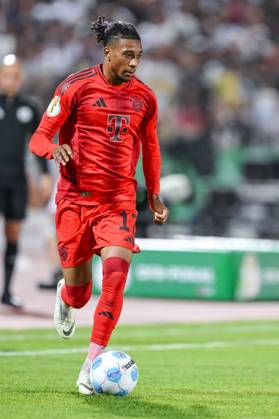 Michael Olise FC Bayern Muenchen in action, on the ball, single action during the DFB Pokal First Round match between SSV Ulm 1846 Fussball and FC Bayern Muenchen at Donaustadion on August 16, 2024 in Ulm, Germany Photo by Harry Langer DeFodi Images Michael Olise FC Bayern Muenchen controls the Ball during the DFB Pokal First Round match between SSV Ulm 1846 Fussball and FC Bayern Muenchen at Donaustadion on August 16, 2024 in Ulm, Germany Photo by Harry Langer DeFodi Images DFB DFL REGULATIONS PROHIBIT ANY USE OF PHOTOGRAPHS AS IMAGE SEQUENCES AND OR QUASI VIDEO Photo by Harry Langer DeFodi Images DFB DFL REGULATIONS PROHIBIT ANY USE OF PHOTOGRAPHS AS IMAGE SEQUENCES AND OR QUASI VIDEO Defodi 541 SSVFCB240816 415 Defodi-541 DFB DFL REGULATIONS PROHIBIT ANY USE OF PHOTOGRAPHS AS IMAGE SEQUENCES AND OR QUASI-VIDEO.