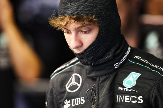 KIMI ANTONELLI Andrea (ita), Mercedes AMG F1 Team W15, portrait during the Formula 1 Pirelli Gran Premio d’Italia 2024, Italian Grand Prix 2024, 16th round of the 2024 Formula One World Championship, WM, Weltmeisterschaft from August 30 to September 1, 2024 on the Autodromo Nazionale Monza, in Monza, Italy - F1 - ITALIAN GRAND PRIX 2024 DPPI Panoramic 240830_R16_ITALIA_DP_EA015392