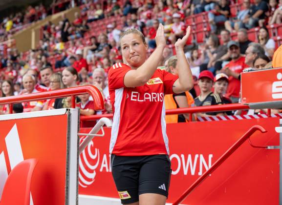 Soccer, Women, Test match, Season 2024 2025, 1 FC Union Berlin SV Werder Bremen, Dina Orschmann 1 Women 1 FC Union at the team presentation, 03 08 2024, Copyright: xMatthiasxKochx