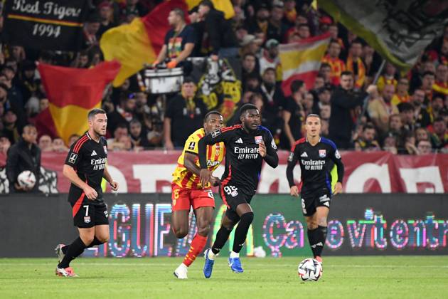 RC Lens v Olympique Lyonnais - Ligue 1 MCDonald s 2024 2025 07 Jordan VERETOUT (ol) - 98 Ainsley MAITLAND NILES (ol) during the Ligue 1 MCDonald s match between Lens and Lyon at Stade Bollaert-Delelis on September 15, 2024 in Lens, France. Lens France  Copyright: xFEPx 776203932
