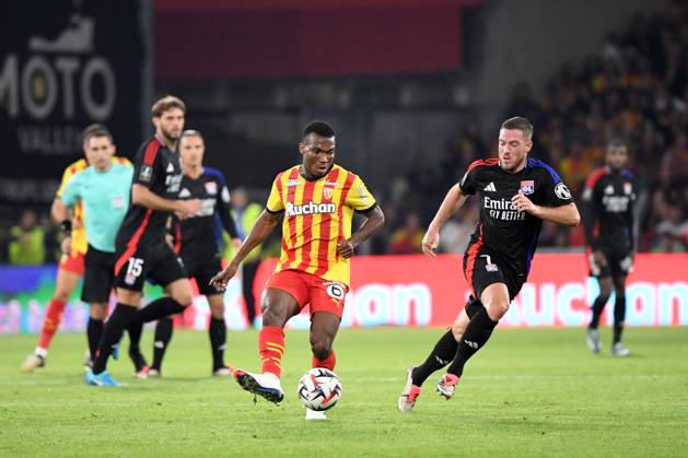 RC Lens v Olympique Lyonnais - Ligue 1 MCDonald s 2024 2025 15 Hamzat Ojediran (rcl) - 07 Jordan VERETOUT (ol) during the Ligue 1 MCDonald s match between Lens and Lyon at Stade Bollaert-Delelis on September 15, 2024 in Lens, France. Lens France  Copyright: xFEPx 776203932