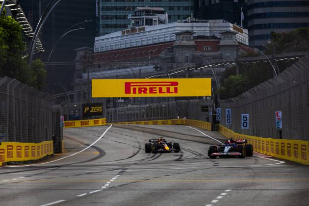 Marina Bay Street Circuit, Singapore, Singapore. 21.September.2024; Daniel Ricciardo of Australia and Visa Cash App RB Formula One Team during Formula One Singapore Grand Prix (267349548)