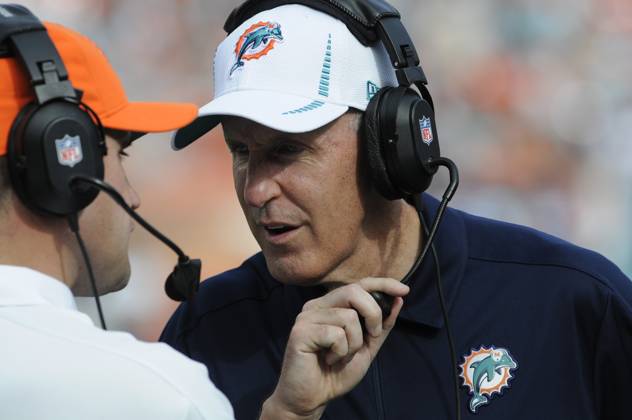 NFL, American Football Herren, USA Jaguars vs Dolphins DEC 16 December 16, 2012: Head coach Joe Philbin of the Miami Dolphins in action during the NFL football game between the Miami Dolphins and Jacksonville Jaguars at Sun Life Stadium in Miami Gardens FL. The Dolphins defeated the Jaguars 24-3. Miami Gardens FL U.S. EDITORIAL USE ONLY Copyright: xx ZUMA-20121216_zaf_cd5_092.jpg JCxRidleyx csmphoto689235