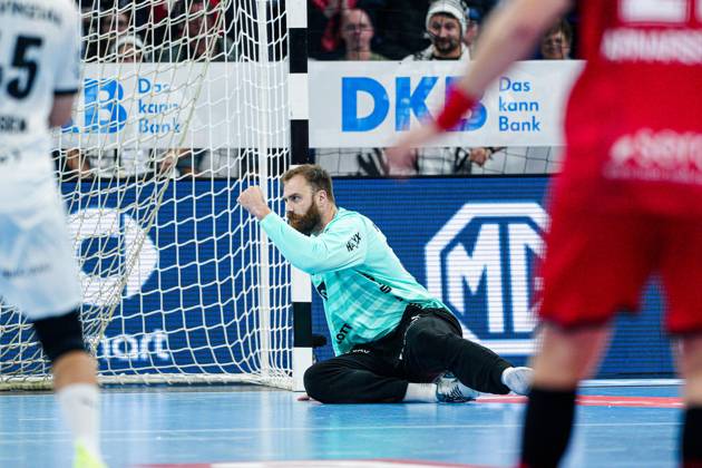 Cheers after Andreas Wolffs save THW Kiel, 33 GER, THW Kiel vs MT Melsungen, Handball, Bundesliga, Matchday, 4, Season 2024 2025, 26 09 2024 GER, THW Kiel vs MT Melsungen, Handball, Bundesliga, Matchday, 4, Season 2024 2025, 26 09 2024 Kiel Copyright: xEibner-Pressefoto MarcelxvonxFehrnx EP_MFN