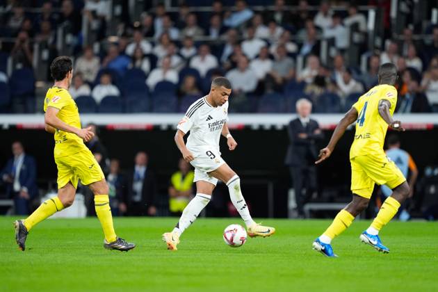 October 5, 2024, Madrid, Madrid, SPAIN: Kylian Mbappe of Real Madrid in action during the Spanish League, LaLiga EA Sports, football match played between Real Madrid and Villarreal CF at Santiago Bernabeu stadium on October 5, 2024, in Madrid, Spain. Madrid SPAIN - ZUMAa181 20241005_zaa_a181_238 Copyright: xOscarxJ.xBarrosox