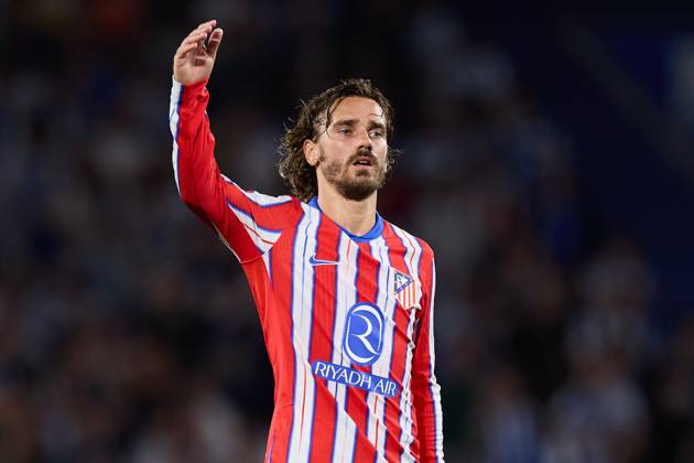 October 6, 2024, San Sebastian, Guipuzcoa, SPAIN: Antoine Griezmann of Atletico de Madrid reacts during the LaLiga EA Sports match between Real Sociedad and Atletico de Madrid at Reale Arena on October 6, 2024, in San Sebastian, Spain. San Sebastian SPAIN - ZUMAa181 20241006_zaa_a181_304 Copyright: xRicardoxLarreinax