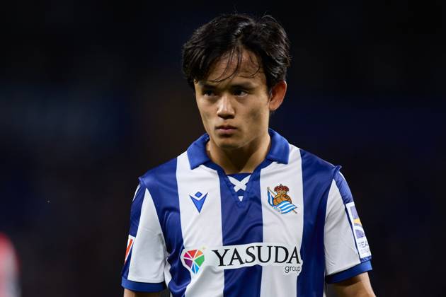 October 6, 2024, San Sebastian, Guipuzcoa, SPAIN: Takefusa Kubo of Real Sociedad looks on during the LaLiga EA Sports match between Real Sociedad and Atletico de Madrid at Reale Arena on October 6, 2024, in San Sebastian, Spain. San Sebastian SPAIN - ZUMAa181 20241006_zaa_a181_306 Copyright: xRicardoxLarreinax