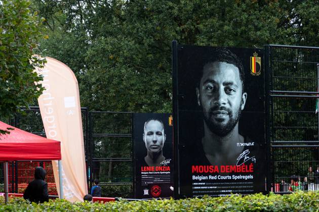 Illustration picture taken during the opening of a Belgian Red Court soccer field for youths in Borgerhout, Antwerp on Wednesday 09 October 2024. The Royal Belgian Football Association sponsors the opening of soccer courts in the whole country. WARDxVANDAEL x102224665x
