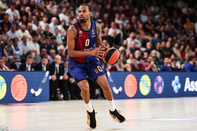 October 11, 2024, Barcelona, Barcelona, Spain: Kevin Punter of FC Barcelona, Barca in action during the Turkish Airlines Euroleague, match played between FC Barcelona and Alba Berlin at Palau Blaugrana on October 11, 2024 in Barcelona, Spain. Barcelona Spain - ZUMAa181 20241011_zaa_a181_081 Copyright: xJavierxBorregox
