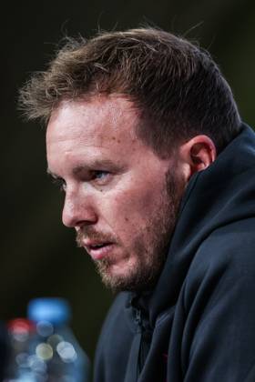 Sport, Football, UEFA Nations League Season 2024 2025 Group A3 Matchday 4 Final press conference Germany before the match against the Netherlands 13 10 2024, Allianz Arena Munich Julian Nagelsmann Coach Germany Munich Allianz Arena Bayern Germany