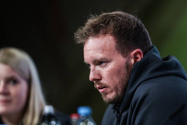 Sport, Football, UEFA Nations League Season 2024 2025 Group A3 Matchday 4 Final press conference Germany before the match against the Netherlands 13 10 2024, Allianz Arena Munich Julian Nagelsmann Coach Germany Munich Allianz Arena Bayern Germany