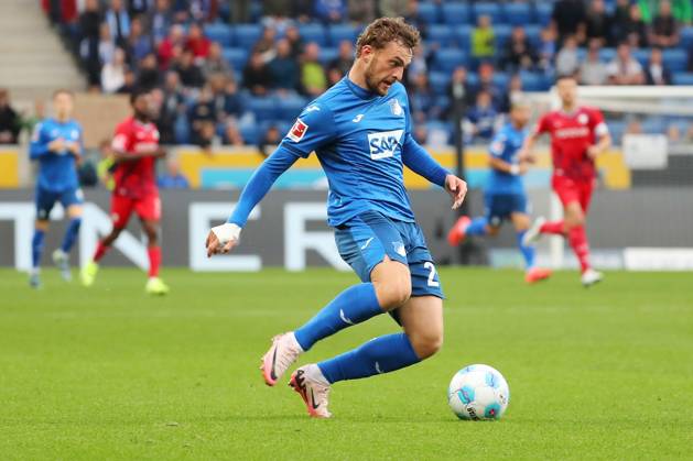 19 10 2024, xtvx, Soccer 1 Bundesliga, TSG 1899 Hoffenheim VfL Bochum emspor, v l Jacob Bruun Larsen TSG 1899 Hoffenheim Portrait DFL DFB REGULATIONS PROHIBIT ANY USE OF PHOTOGRAPHS as IMAGE SEQUENCES and or QUASI VIDEO Sinsheim