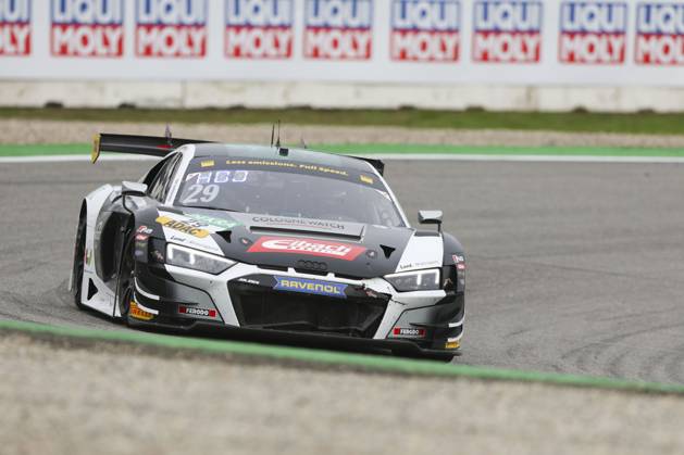 Hockenheim, Germany October 18 20 2024 ADAC GT Masters Final Hockenheimring 2024 In the picture Sandro Holzem Juliano Holzem Land Motorsport Audi R8 LMS Evo II Hockenheimring Baden Württemberg Copyright: xFotostandx xManfredxStiebertx