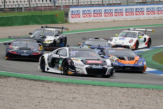 Hockenheim, Germany October 18 20 2024 ADAC GT Masters Final Hockenheimring 2024 In the picture Juliano Holzem DEU Sandro Holzem DEU ,lead a group at Hockenheimring Baden Württemberg Copyright: xFotostandx xHorstxBernhardtx