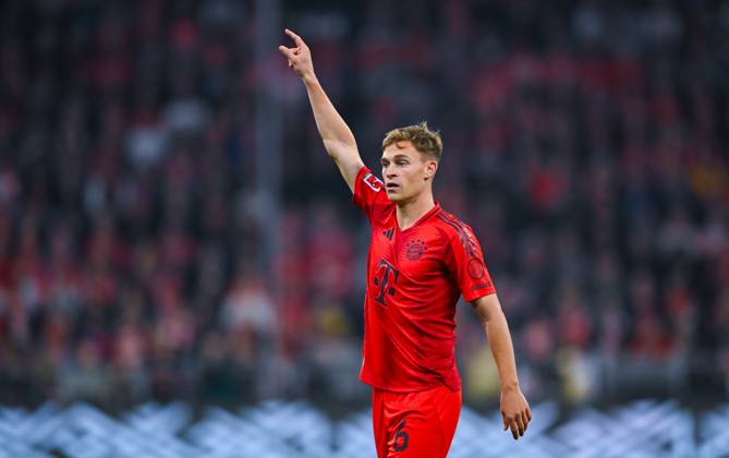 Joshua Kimmich FC Bayern Muenchen gestures, Bundesliga, FC Bayern München v VfB Stuttgart, Allianz Arena on October 19, 2024 in Munich, Germany Photo by Silas Schueller DeFodi Images Joshua Kimmich FC Bayern Muenchen gestures, Bundesliga, FC Bayern München v VfB Stuttgart, Allianz Arena on October 19, 2024 in Munich, Germany Photo by Silas Schueller DeFodi Images DFL regulations prohibit any use of photographs as image sequences and or quasi video not used in POL SRB CRO FRA GBR NED ITA USA Defodi 738 738 BAYVFB 20241019 944 Defodi-738 not used in POL SRB CRO FRA GBR NED ITA USA DFL regulations prohibit any use of photographs as image sequences and or quasi-video.