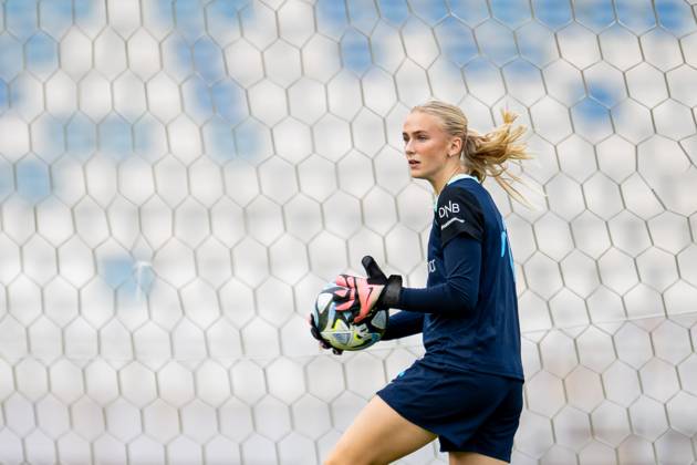 241024 Goalkeeper Selma Panengstuen of the Norwegian women s national football team during a training session on October 24, 2024 in Shkodar Photo Vegard Grott BILDBYRAN kod VG VG0679 bbeng fotboll football soccer fotball norge norway women dam uefa euro qualifier em kvalifisering kvinner em kvalik em kval träning practice training trening  Copyright: VEGARDxGRoTT BB241024VG063