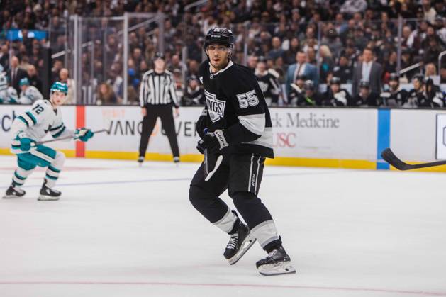 October 24, 2024, Los Angeles, California, USA: QUINTON BYFIELD of the NHL, Eishockey Herren, USA s Los Angeles Kings skates in the offensive zone during a game at Crypto.com Arena in Los Angeles, California on October 24, 2024 Los Angeles USA - ZUMAc239 20241024_zsp_c239_015 Copyright: xAlexxCavex