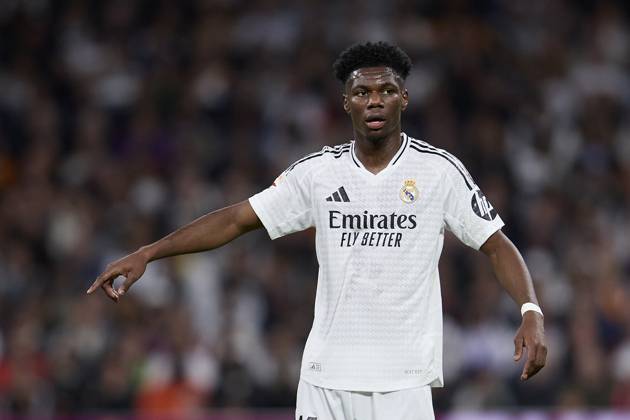 October 27, 2024, Madrid, Madrid, Spain: Aurelien Tchouameni of Real Madrid CF during La Liga football match between Real Madrid CF v FC Barcelona, Barca at Santiago Bernabeu Stadium in Madrid, Spain, October 26, 2024 Madrid Spain - ZUMAa206 20241027_zsp_a206_001 Copyright: xRubenxAlbarranx