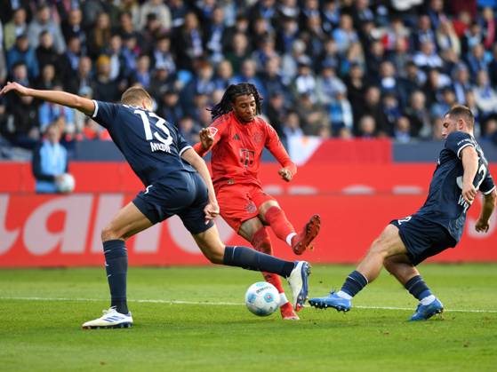 Michael Olise FC Bayern Muenchen in action, on the ball, single action during the Bundesliga 1 match between VfL Bochum 1848 and FC Bayern München, Vonovia Ruhrstadion on October 27, 2024 in Bochum, Germany Photo by Ralf Treese DeFodi Images Michael Olise FC Bayern Muenchen controls the ball during the Bundesliga match between VfL Bochum 1848 and FC Bayern München at Vonovia Ruhrstadion on October 27, 2024 in Bochum, Germany Photo by Ralf Treese DeFodi Images DFL regulations prohibit any use of photographs as image sequences and or quasi video not used in POL SRB CRO FRA GBR NED ITA USA Defodi 521 BOCFCB20241027 031 Defodi-521 not used in POL SRB CRO FRA GBR NED ITA USA DFL regulations prohibit any use of photographs as image sequences and or quasi-video.