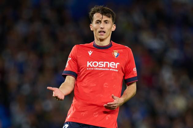 October 27, 2024, San Sebastian, Guipuzcoa, SPAIN: Ante Budimir of CA Osasuna reacts during the LaLiga EA Sports match between Real Sociedad and CA Osasuna at Reale Arena on October 27, 2024, in San Sebastian, Spain. San Sebastian SPAIN - ZUMAa181 20241027_zaa_a181_284 Copyright: xRicardoxLarreinax