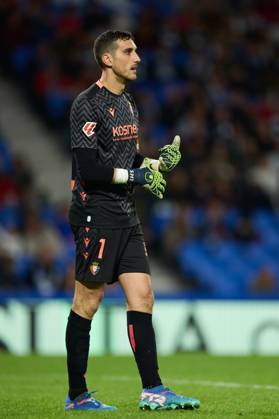October 27, 2024, San Sebastian, Guipuzcoa, SPAIN: Sergio Herrera of CA Osasuna looks on during the LaLiga EA Sports match between Real Sociedad and CA Osasuna at Reale Arena on October 27, 2024, in San Sebastian, Spain. San Sebastian SPAIN - ZUMAa181 20241027_zaa_a181_306 Copyright: xRicardoxLarreinax