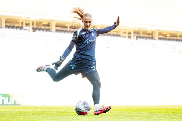 241028 Goalkeeper Selma Panengstuen of the Norwegian women s national football team during a training session on October 28, 2024 in Oslo Photo Vegard Grott BILDBYRAN kod VG VG0682 bbeng fotboll football soccer fotball norge norway women dam uefa euro qualifier em kvalifisering kvinner em kvalik em kval träning practice training trening  Copyright: VEGARDxGRoTT BB241028VG076